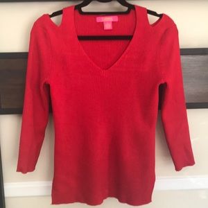 Catherine Malandrino red sweater shirt